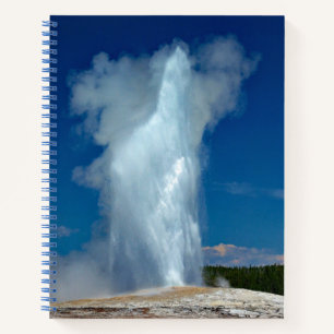 Cuaderno Foto de paisaje de Yellowstone Old Faithful