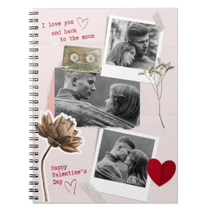 Cuaderno Foto de pareja personalizada Día de San Valentín m
