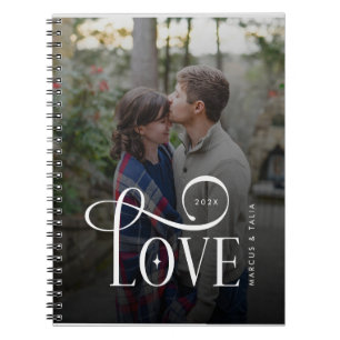 Cuaderno Foto de parejas comprometidas personalizadas con g
