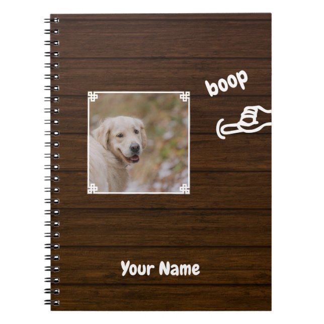 Cuaderno Foto de perro Boop My Nose (Frente)