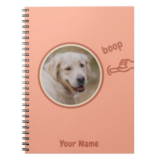 Cuaderno Foto de perro Boop My Nose (Frente)