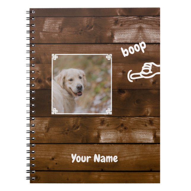 Cuaderno Foto de perro Boop My Nose (Frente)