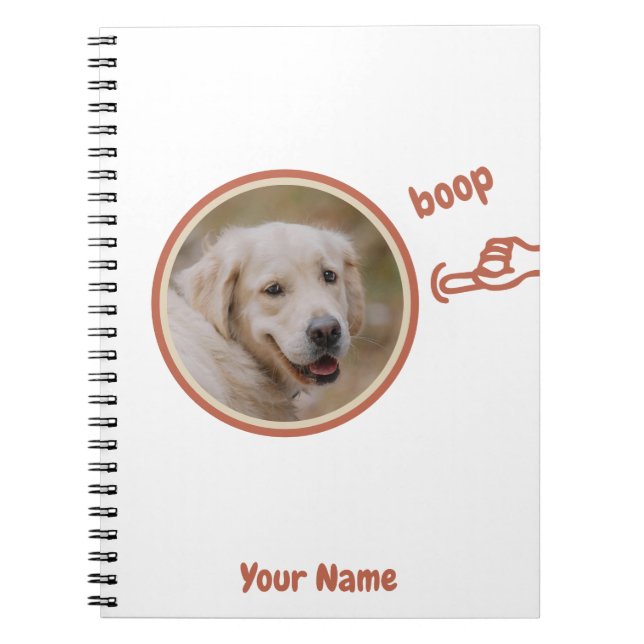Cuaderno Foto de perro Boop My Nose (Frente)
