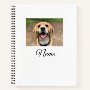 Cuaderno Foto de perro gato añadir nombre mascota personali