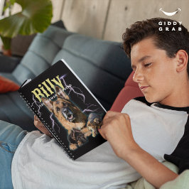 Cuaderno Foto de perro personalizada de bootleg de moda en