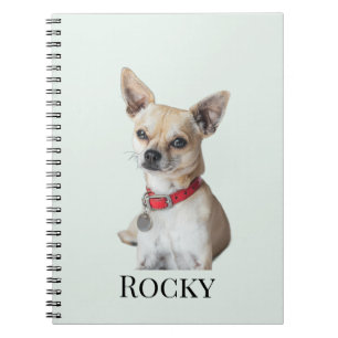 Cuaderno Foto de perro personalizada Nombre de mascota pe