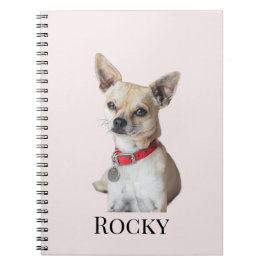 Cuaderno Foto de perro personalizada | Nombre de mascota pe
