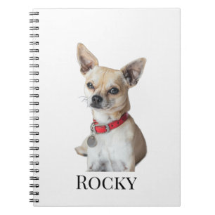 Cuaderno Foto de perro personalizada Nombre de mascota pe