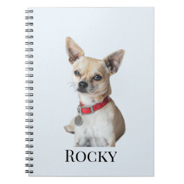 Cuaderno Foto de perro personalizada | Nombre de mascota pe