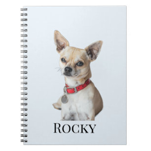 Cuaderno Foto de perro personalizada   Nombre de mascota pe