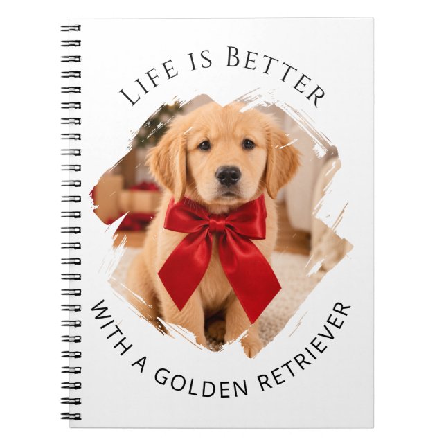 Cuaderno foto de perro Retriever Dorado (Frente)