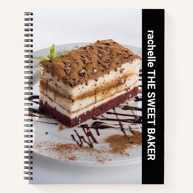 Cuaderno Foto de personalizado de texto lateral (Anverso)