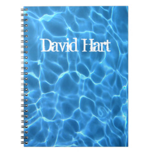 Cuaderno Foto de piscina azul acuática