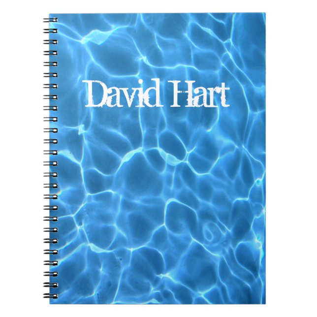Cuaderno Foto de piscina azul acuática (Frente)
