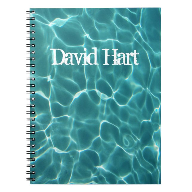 Cuaderno Foto de piscina verde acuático (Frente)