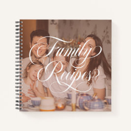 Cuaderno Foto de recetas familiares de calligrafía rápida