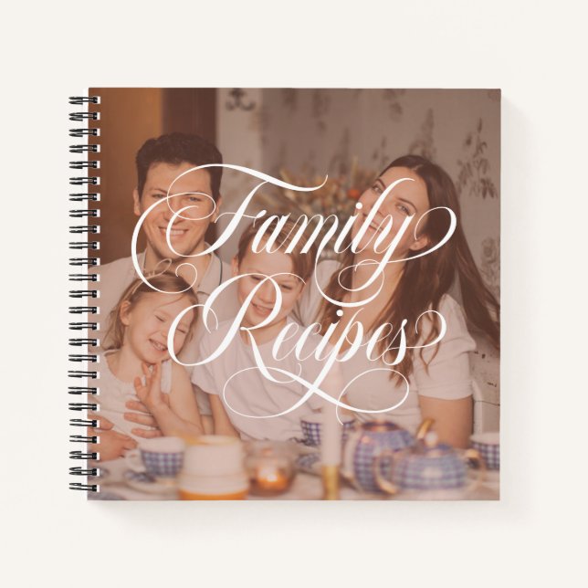 Cuaderno Foto de recetas familiares de calligrafía rápida (Anverso)