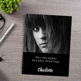 Cuaderno Foto de Sketchbook, cita en blanco