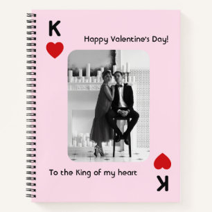 Cuaderno Foto del El día de San Valentín del Rey de mi cora