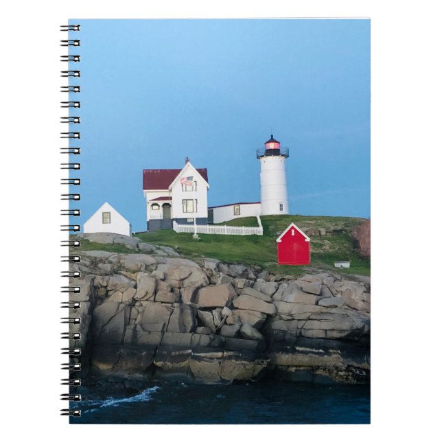 Cuaderno Foto del faro Nubble (Frente)