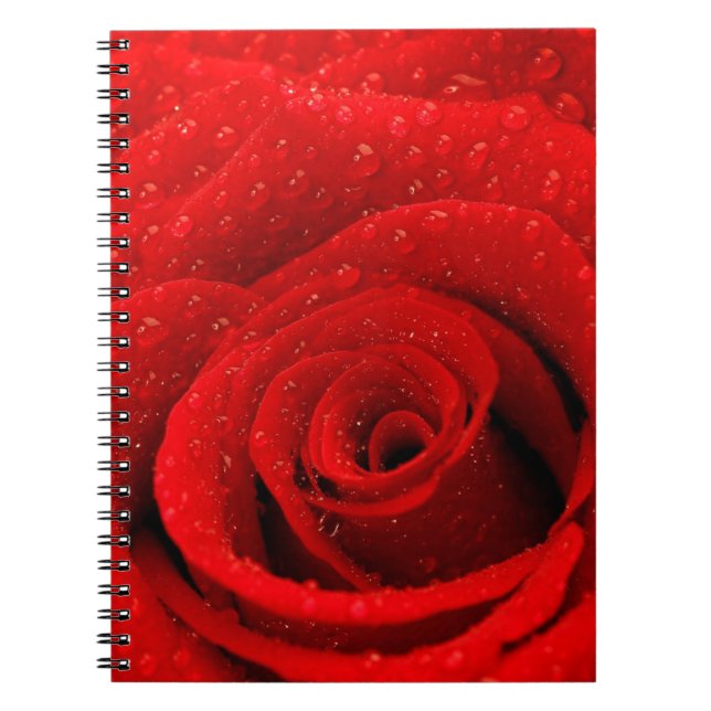 Cuaderno Foto del fondo del rosa rojo (Frente)