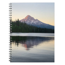 Cuaderno Foto del lago perdido de la montaña Mount Hood Sun