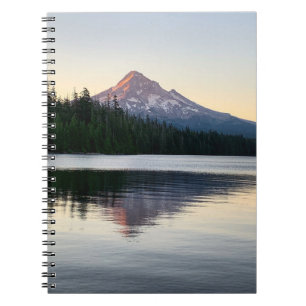 Cuaderno Foto del lago perdido de la montaña Mount Hood Sun