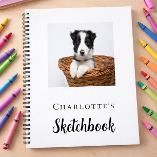 Cuaderno Foto del mascota de perro personalizado de Sketchb