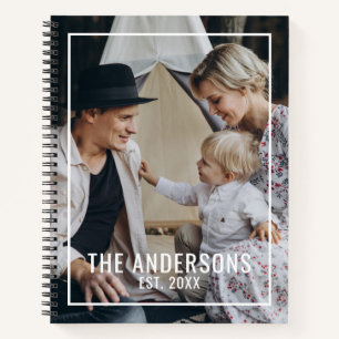 Cuaderno Foto del personalizado con apellido y año establec