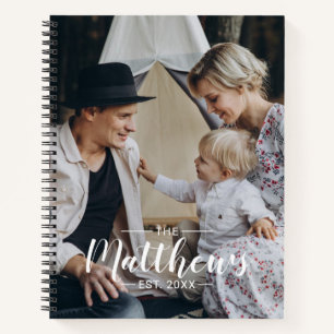 Cuaderno Foto del personalizado con apellido y año establec