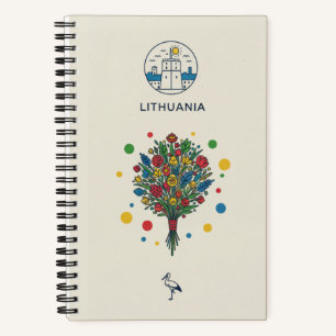 Cuaderno Foto del ramo de flores silvestres y patrimonio de
