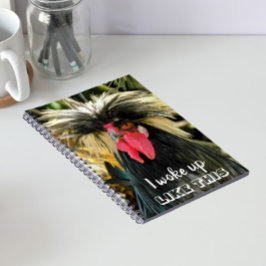Cuaderno Foto divertida de pollo con mal pelo Meme