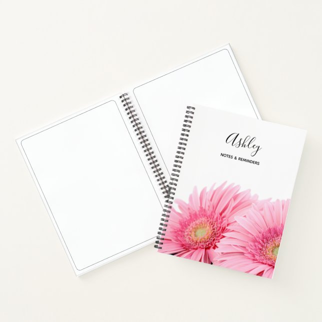 Cuaderno Foto Elegante de Gerbera Rosa Daisies (Interior)