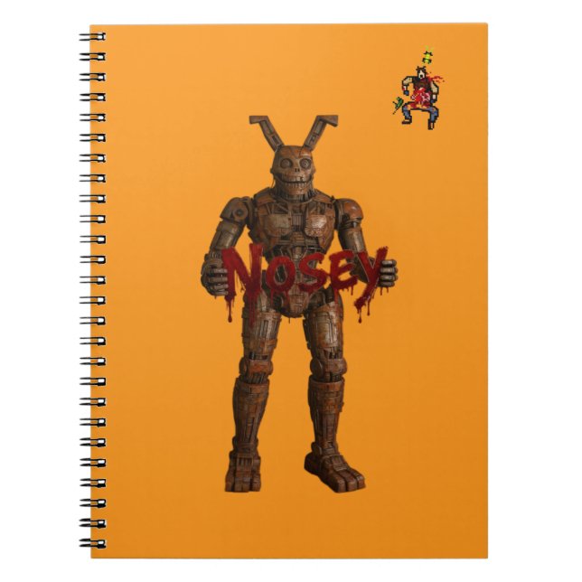 Cuaderno Foto en espiral del robot Nosey (Frente)