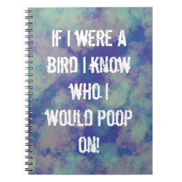 Cuaderno Foto espiral de resumen de nube de color de ocaso 