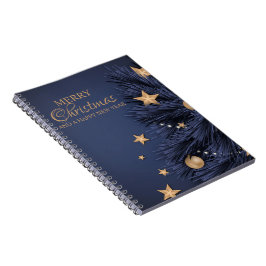 Cuaderno Foto espiral del día de Navidades simples de Navy