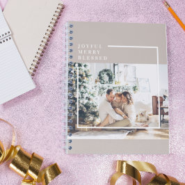 Cuaderno Foto familiar moderna | Joyful Merry Blessed