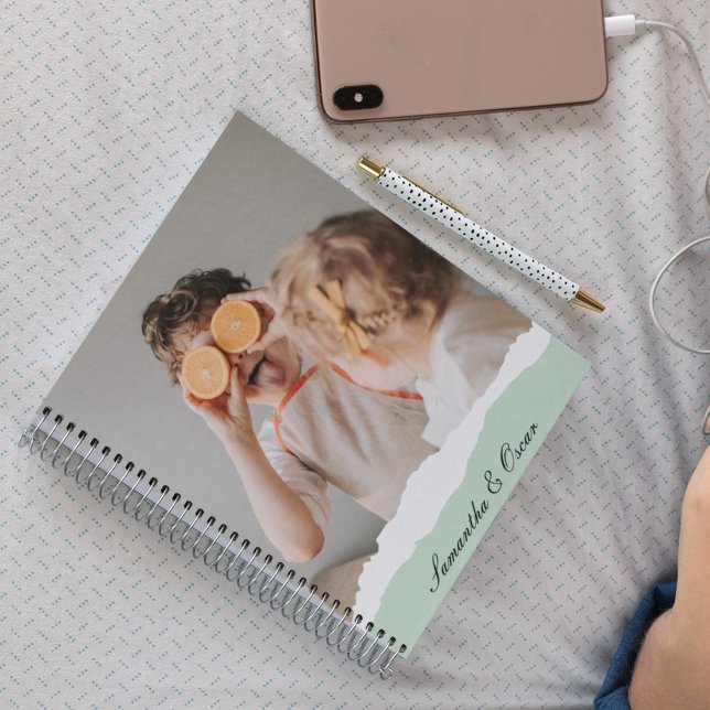 Cuaderno Foto familiar moderna y regalo personalizado de fá (Subido por el creador)