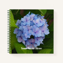 Cuaderno Foto floral azul y rosa de Hydrangea bonito