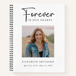 Cuaderno Foto funeraria para siempre en la oración del poem
