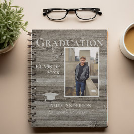 Cuaderno Foto Graduación Rustica de Madera