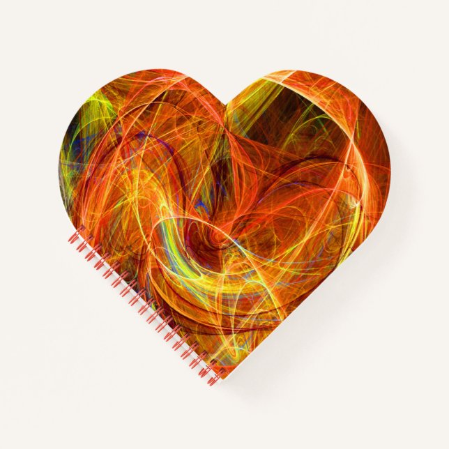 Cuaderno FOTO GRÁFICA Resumen Naranja Swift Fractal (Anverso)