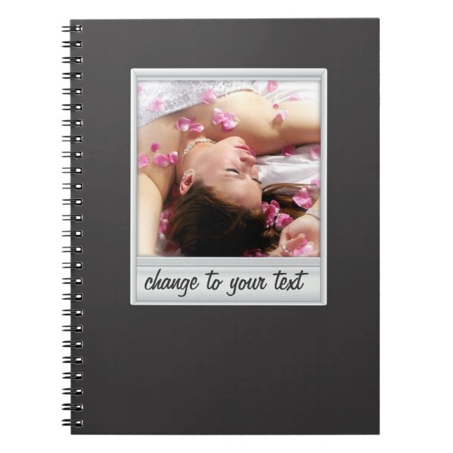 Cuaderno foto inmediata - photoframe - en negro (Frente)