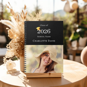 Cuaderno Foto Licenciado Mayor Negro Moderno