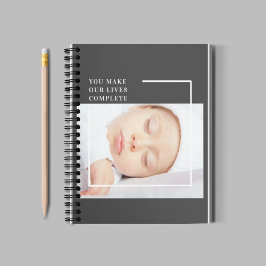 Cuaderno Foto moderna de bebé | Cita de belleza