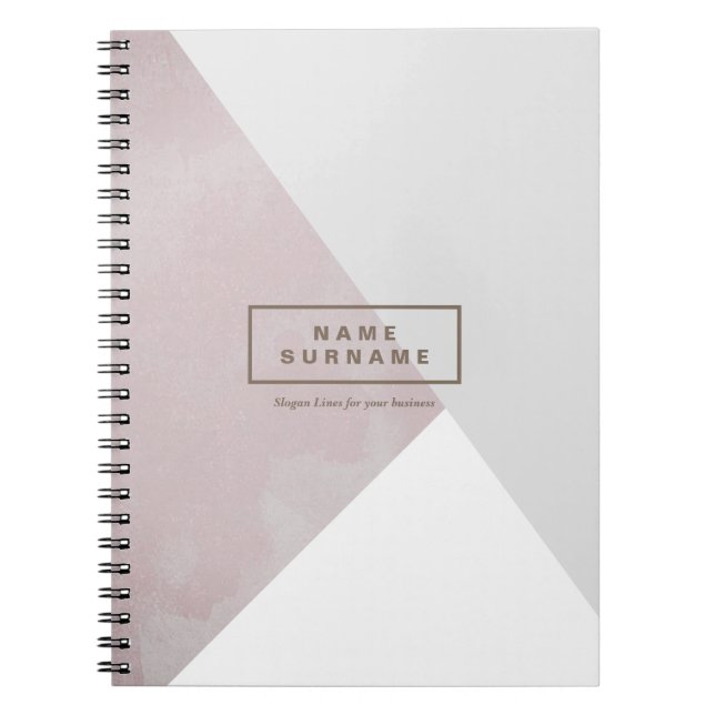 Cuaderno Foto moderna de espiral geométrica mínima de oliva (Frente)