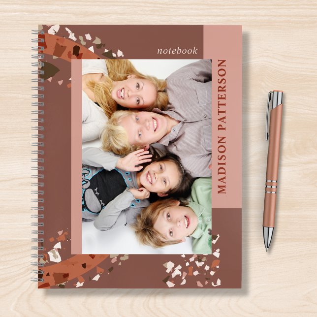 Cuaderno Foto moderna Terrazzo Nombre personalizado (Subido por el creador)