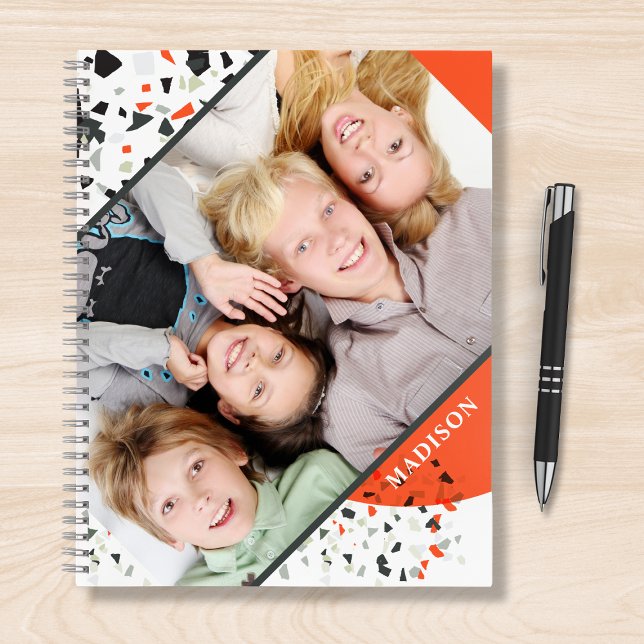 Cuaderno Foto moderna Terrazzo Nombre personalizado (Subido por el creador)