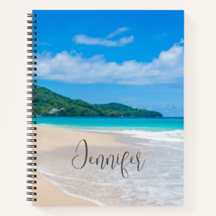 Cuaderno Foto panorámica de la playa tropical