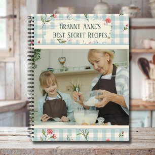 Cuaderno Foto personalizada Abuela y receta familiar Recuer